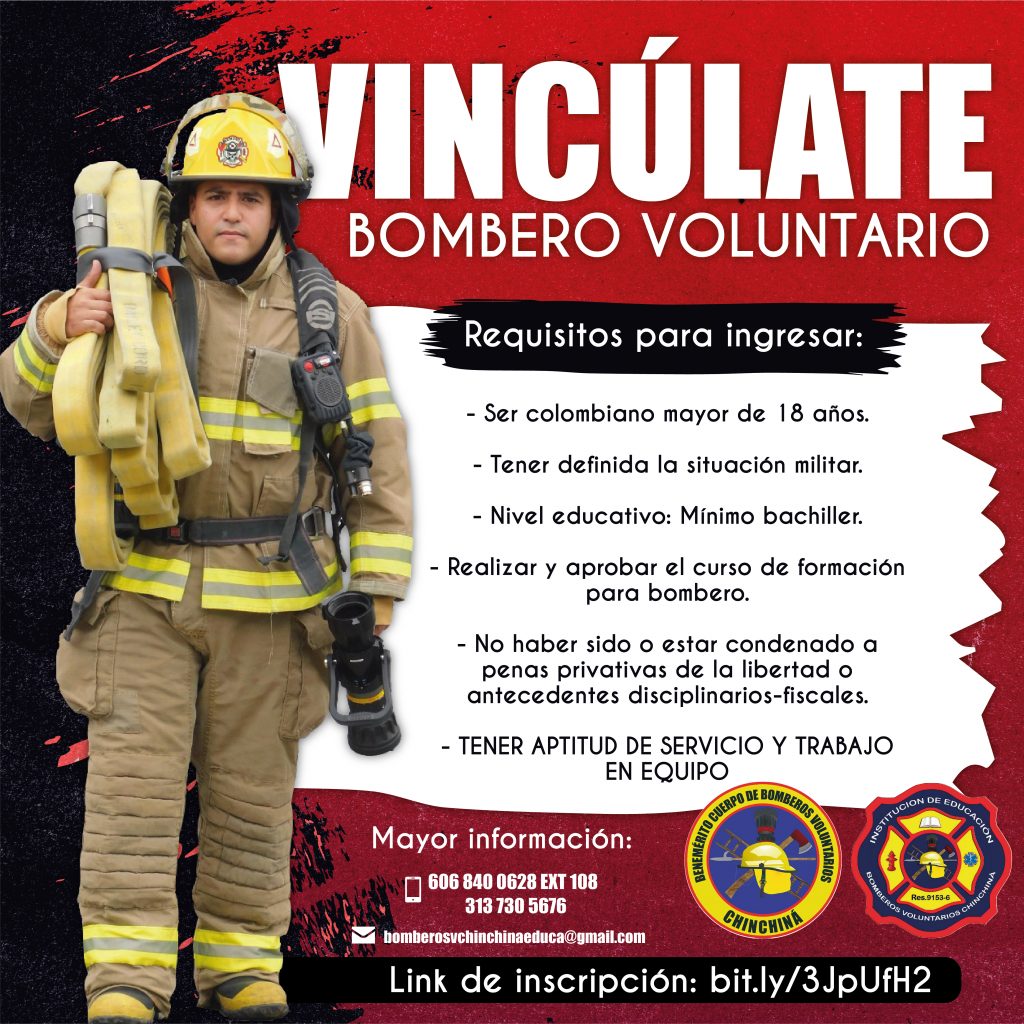 Imagen relacionada con el Benemérito Cuerpo de Bomberos Voluntarios Chinchiná y la vinculación Voluntaria
